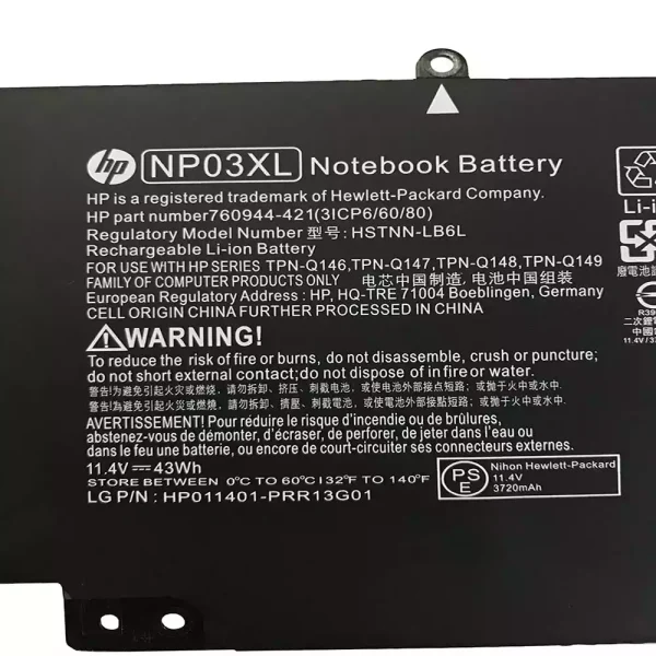 Batería Para Laptop HP Pavilion X360 13-A010DX. - Imagen 3