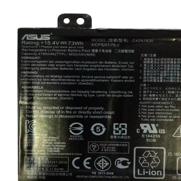 Batería Para Laptop ASUS C42N1630 - Imagen 3