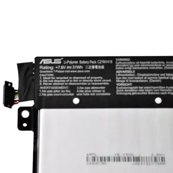 Batería Para Laptop ASUS C21N1418 - Imagen 3