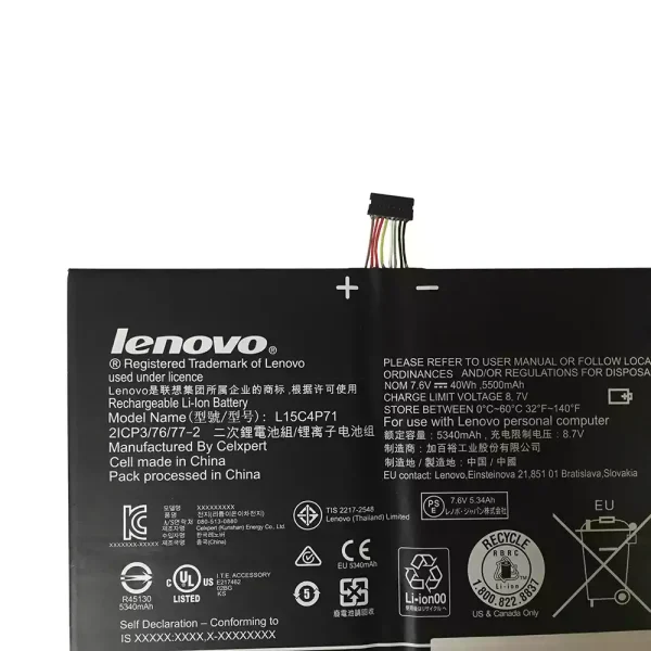 Batería Para Laptop LENOVO Miix 700-12ISK - Imagen 3
