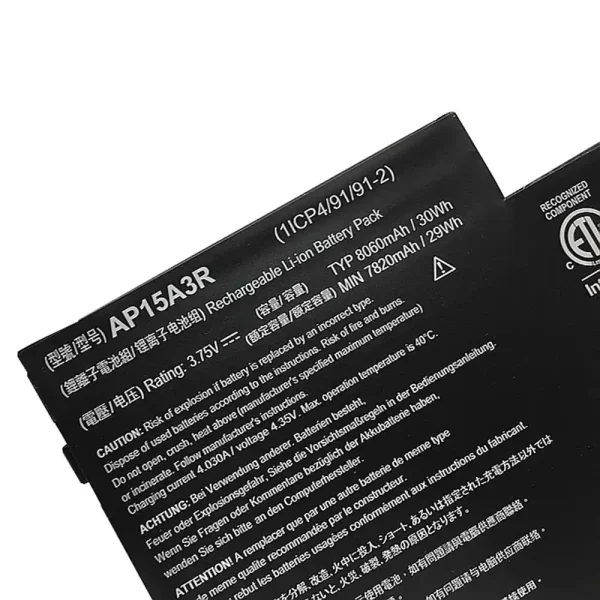 Batería Para Laptop ACER AP15A3R - Imagen 3