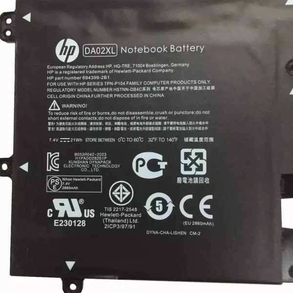 Batería Para Laptop HP TPN-P104 - Imagen 3