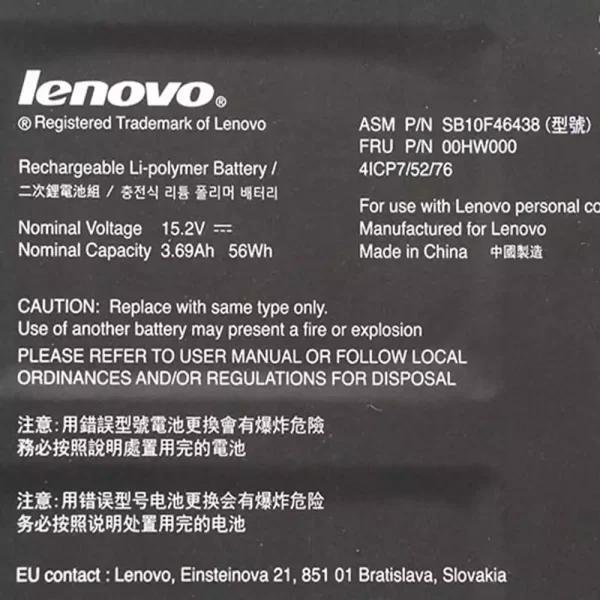 Batería Para Laptop LENOVO Thinkpad yoga 14 - Imagen 3