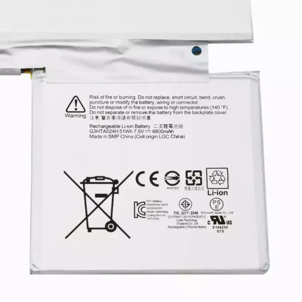 Batería Para Laptop Microsoft Surface BOOK - Imagen 3