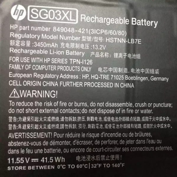 Batería Para Laptop HP SG03XL - Imagen 3