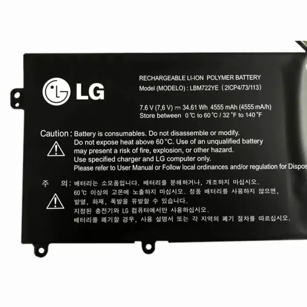 Batería Para Laptop LG LBM722YE - Imagen 2