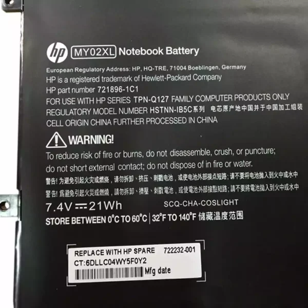 Batería Para Laptop HP TPN-Q127 - Imagen 3