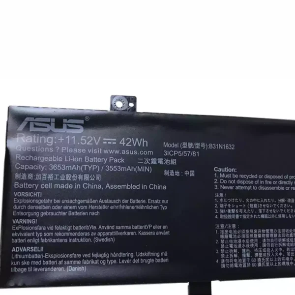 Batería Para Laptop ASUS B31N1632 - Imagen 3