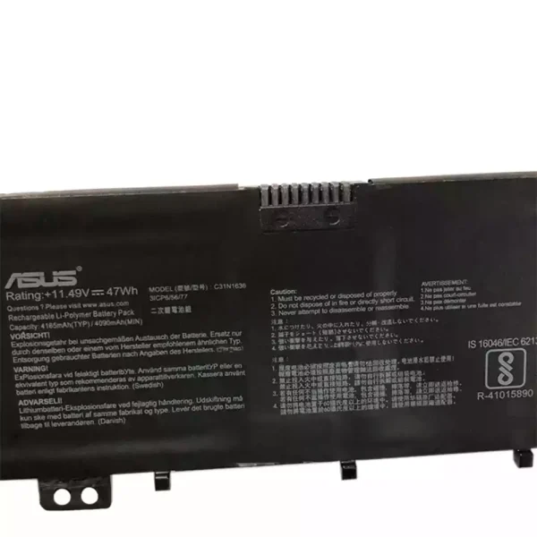 Batería Para Laptop Asus C31N1636 - Imagen 3