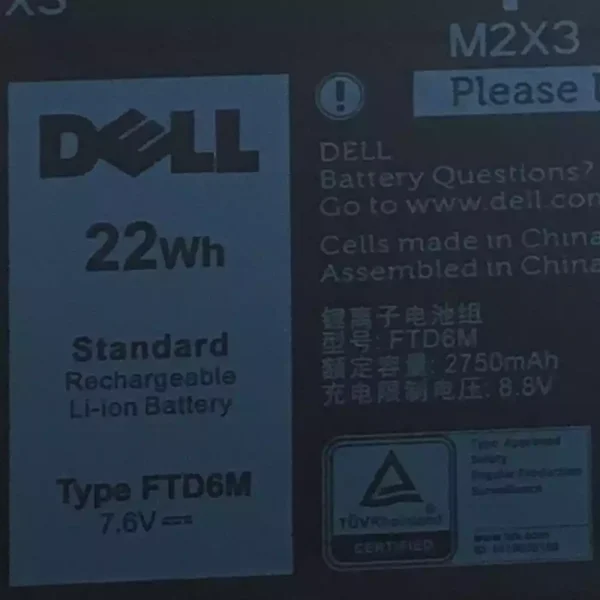 Batería Para Laptop DELL FTD6M - Imagen 3