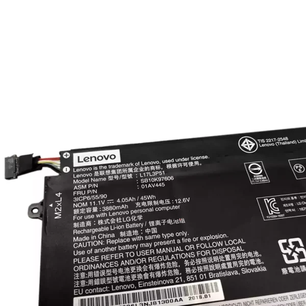 Batería Para Laptop LENOVO ThinkPad R480,ThinkPad R580,ThinkPad L480,ThinkPad L580 - Imagen 3