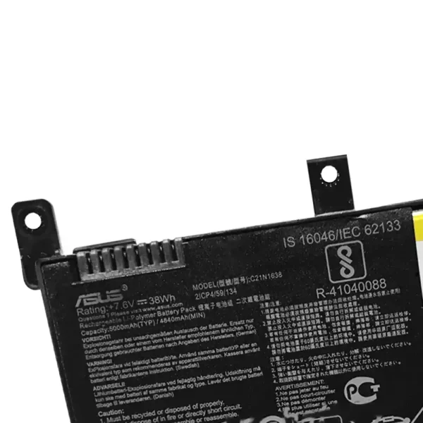 Batería Para Laptop ASUS C21N1638 - Imagen 3