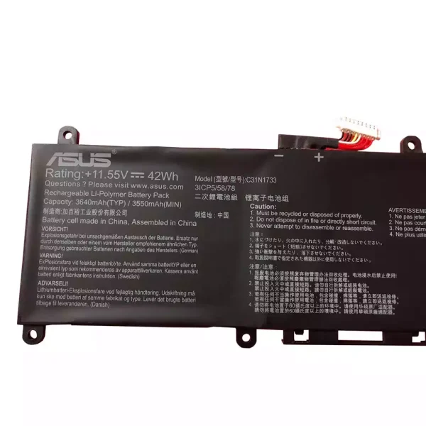 Batería Para Laptop ASUS C31N1733 - Imagen 2
