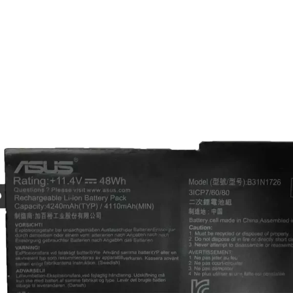 Batería Para Laptop ASUS B31N1726 - Imagen 3