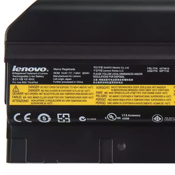Batería Para Laptop LENOVO ThinkPad T500,ThinkPad R500,ThinkPad SL300,ThinkPad SL500 - Imagen 3