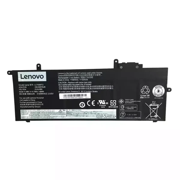 Batería Para Laptop LENOVO L17M6P72,01AV484,SB10K97628