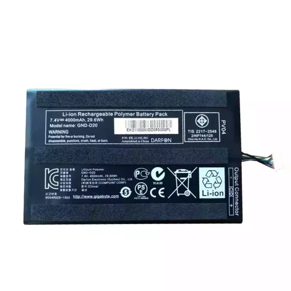 Batería Para Laptop GIGABYTE GND-D20
