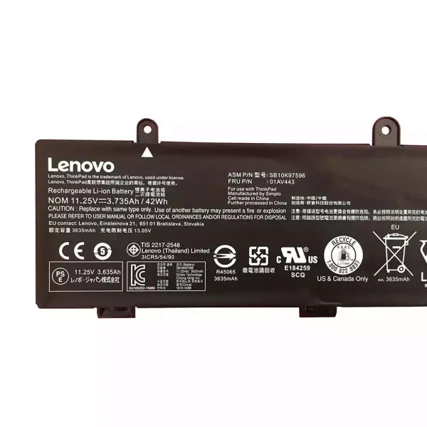 Batería Para Laptop LENOVO SB10K97595,SB10K97596 - Imagen 3