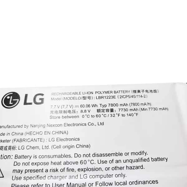 Batería Para Laptop LG LBR1223E - Imagen 3