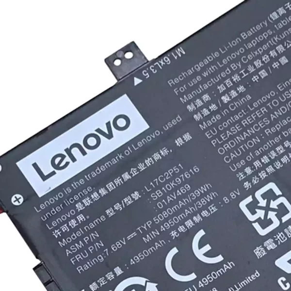 Batería Para Laptop LENOVO L17C2P51,L17S2P51 - Imagen 3