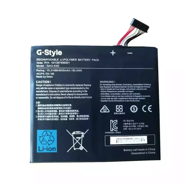 Batería Para Laptop GIGABYTE Getac 541387490001