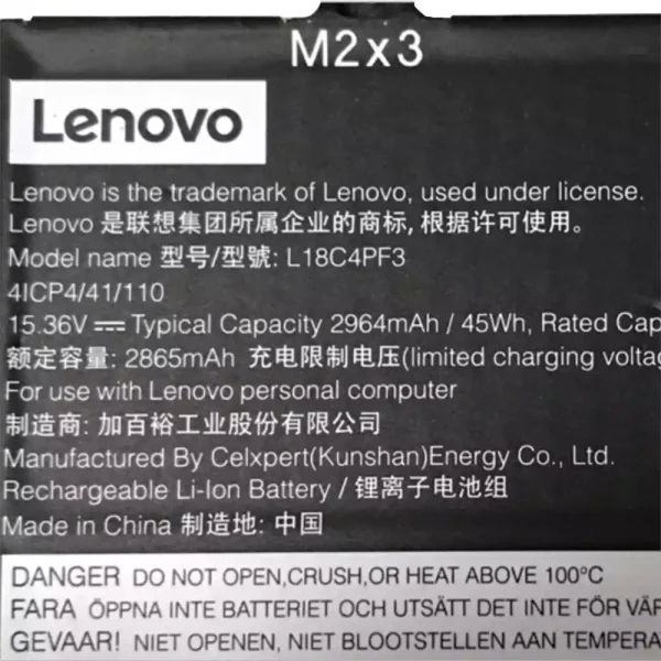 Batería Para Laptop LENOVO L18C4PF3 - Imagen 2