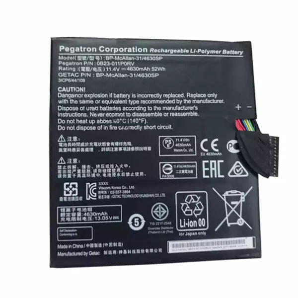 Batería Para Laptop Pegatron BP-McAllan-31,BP-McAllan-31/4630SP,OB23-011P0RV