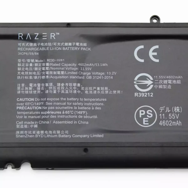 Batería Para Laptop RAZER RC30-0281,RZ09-0281 - Imagen 2