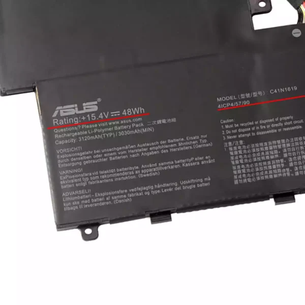 Batería Para Laptop ASUS C41N1619 - Imagen 3
