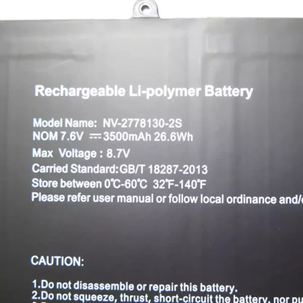 Batería Para Laptop NV-2778130-2S,JUMPER Ezbook X1 - Imagen 2