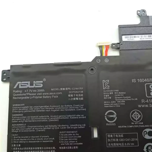 Batería Para Laptop ASUS C21N1701 - Imagen 3