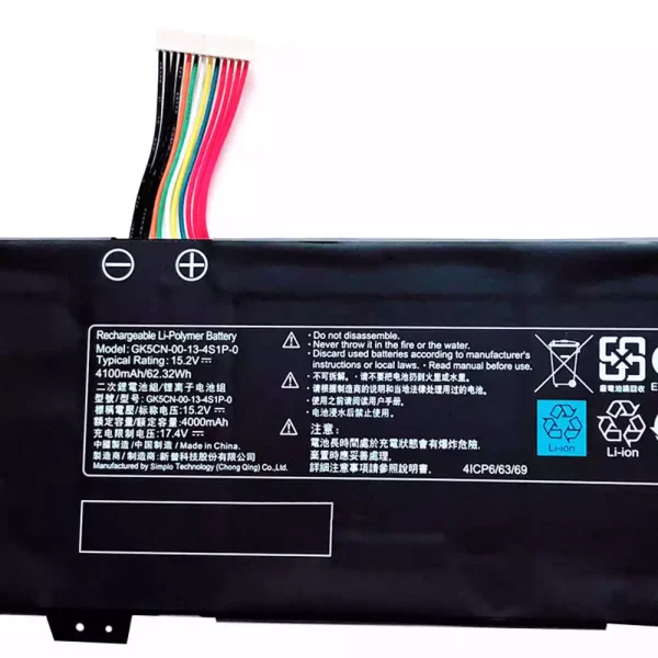 Batería Para Laptop MECHREVO Z2, Z2 air,MECHREVO X3,MECHREVO X8TI PLUS,X9Ti,X9Ti-R,MECHREVO S1 AIR - Imagen 3