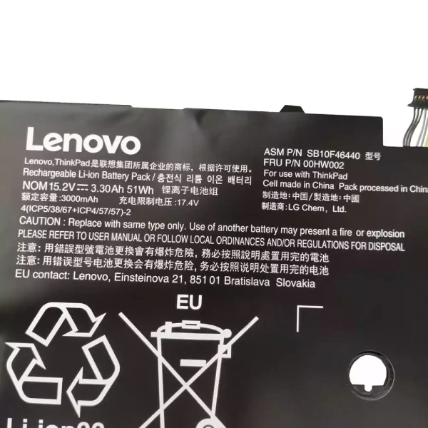 Batería Para Laptop LENOVO ThinkPad X1 Carbon 2015 - Imagen 3