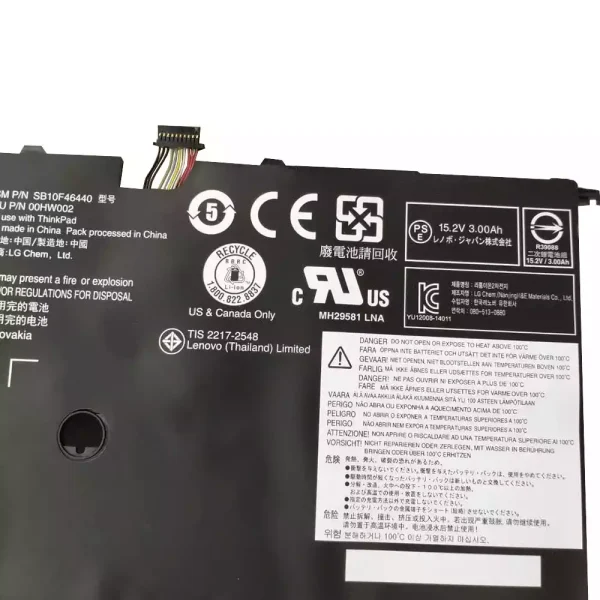 Batería Para Laptop LENOVO ThinkPad X1 Carbon 2015 - Imagen 4