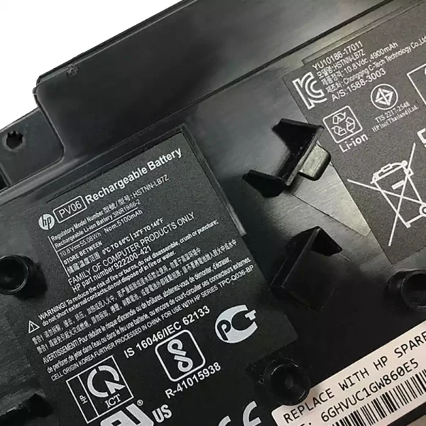 Batería Para Laptop HP PV06 922200-421 HSTNN-LB7Z - Imagen 3