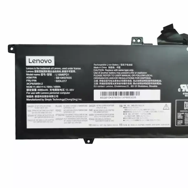 Batería Para Laptop LENOVO Thinkpad X390,Thinkpad X395 - Imagen 3