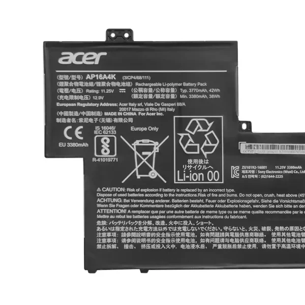Batería Para Laptop ACER AP16A4K - Imagen 3
