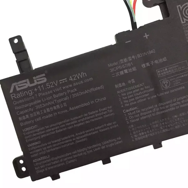 Batería Para Laptop ASUS B31N1842 - Imagen 3
