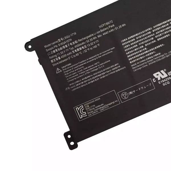 Batería Para Laptop Hasee SIMPLO SQU-1716,916QA107H - Imagen 3