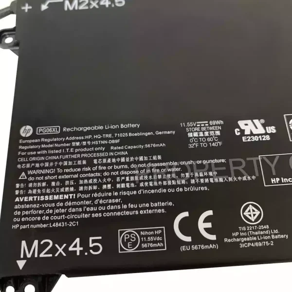 Batería Para Laptop HP PG06XL - Imagen 3