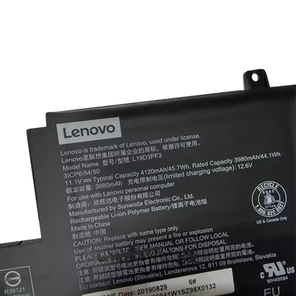 Batería Para Laptop LENOVO L19D3PF3 - Imagen 2