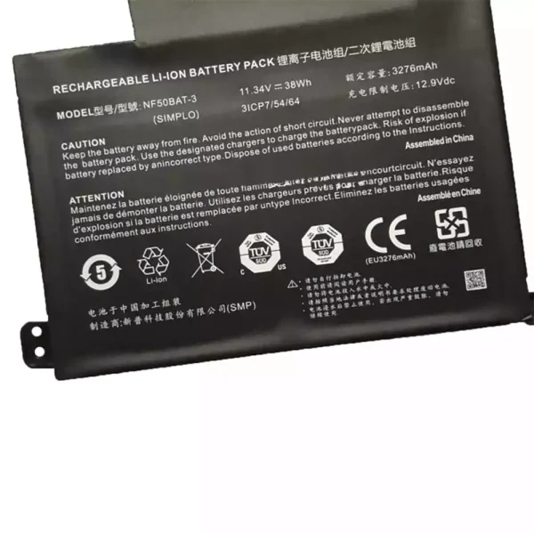Batería Para Laptop CLEVO NF50BAT-3,6-87-N50VS-31E00 - Imagen 3