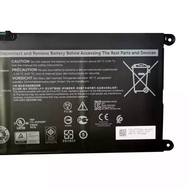 Batería Para Laptop DELL Inspiron 5488,Inspiron 5493,Inspiron 5593 - Imagen 4