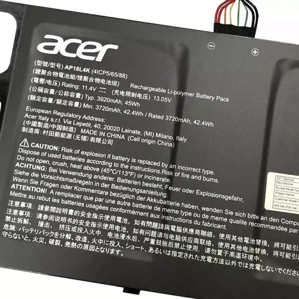 Batería Para Laptop ACER AP18L4K - Imagen 3