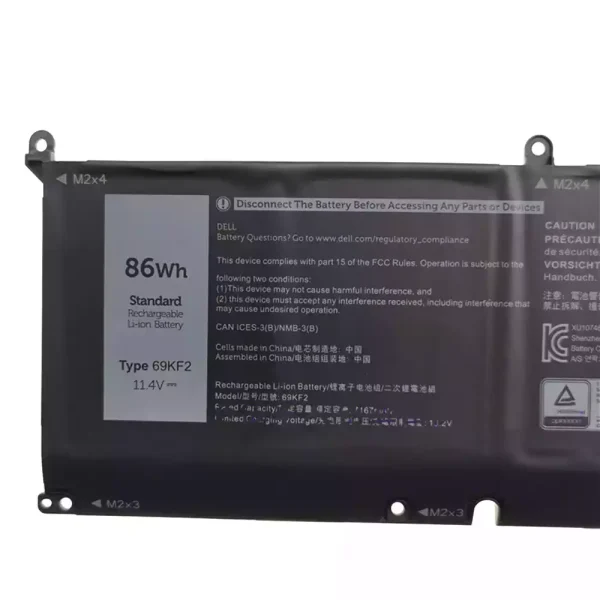 Batería Para Laptop Dell 70N2F,M59JH - Imagen 3