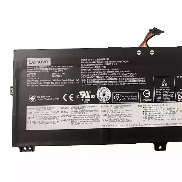 Batería Para Laptop LENOVO L19M3P71 SB10V03234 02HM886 - Imagen 3