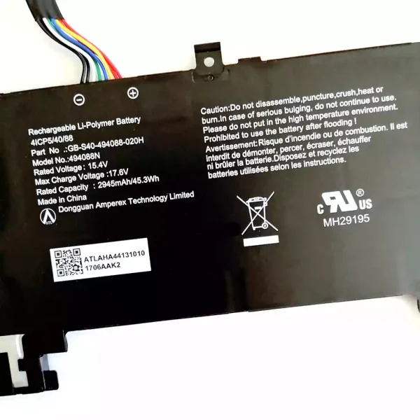 Batería Para Laptop SAGER 494088N,GB-S40-494088-020H - Imagen 3