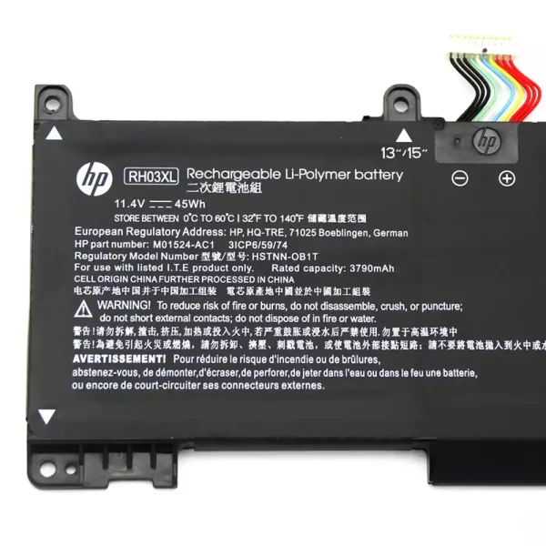 Batería Para Laptop HP RH03XL - Imagen 3