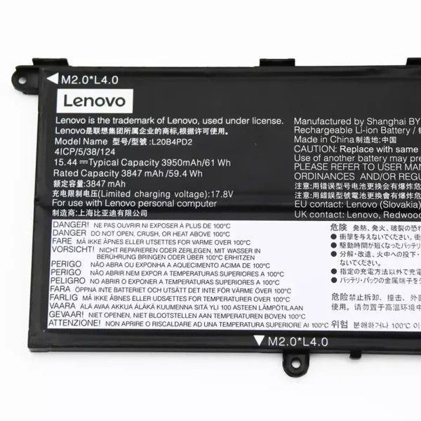 Batería Para Laptop LENOVO L20B4PD2 L20D4PD2 L20C4PD2 - Imagen 3