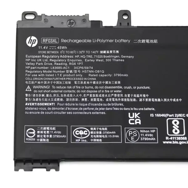 Batería Para Laptop HP RF03XL - Imagen 3